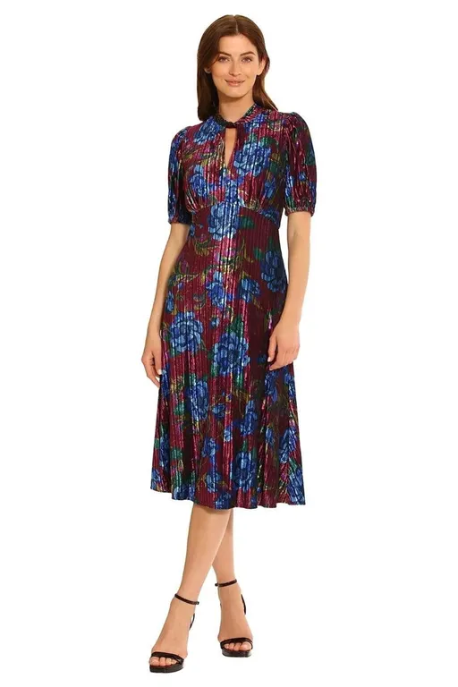 Maggy London Velvet Keyhole A-Line Dress Size 12