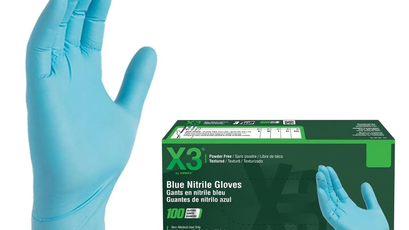 X3 X349100BX Nitrile Gloves 2XL 100ct
