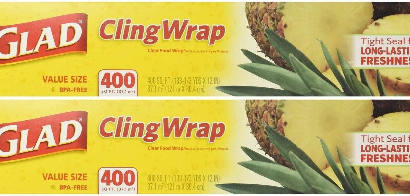 Glad Cling Plastic Wrap 400 Sq Ft 2pk