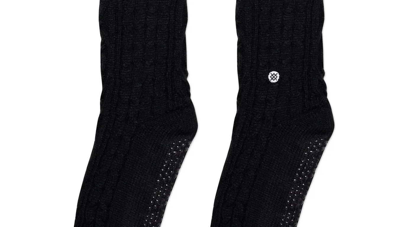 Stance Rowan Slipper Crew Socks Medium Black