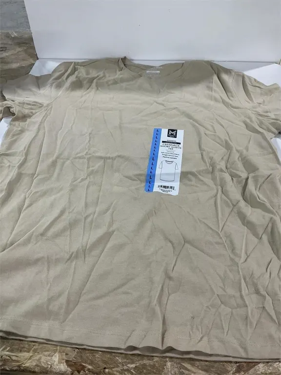 Essential Crewneck Short Sleeve Tee Tan L