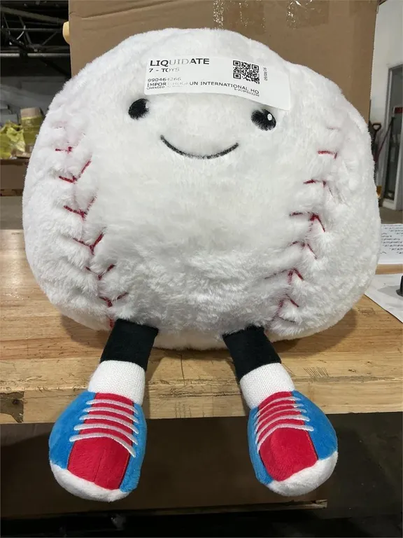 Plush Baseball Character Toy With Sneakers