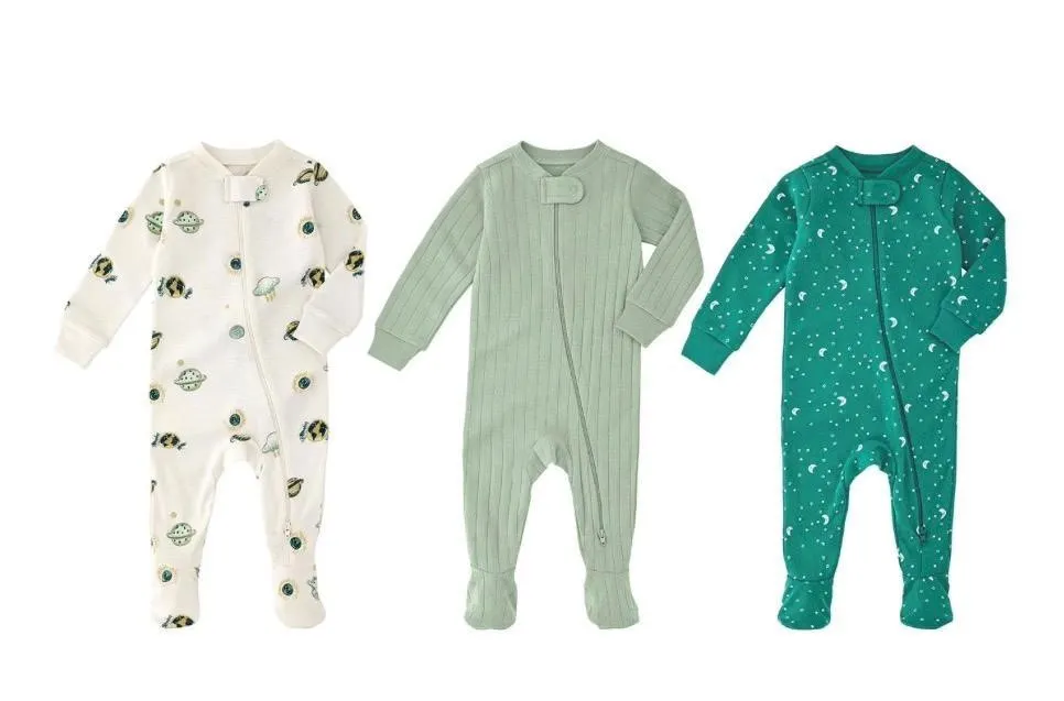 Organic Cotton Sleep and Play Outfits 18M 3pk
