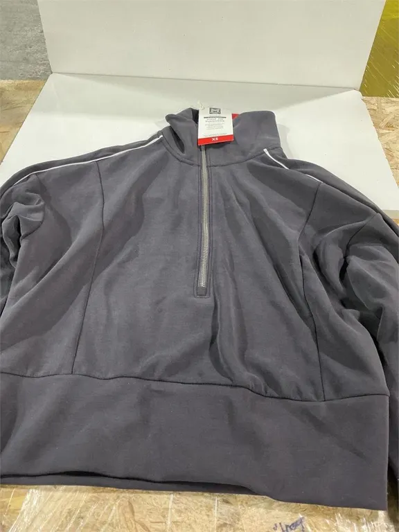 Grey Quarter Zip Pullover Sweatshirt Size XS