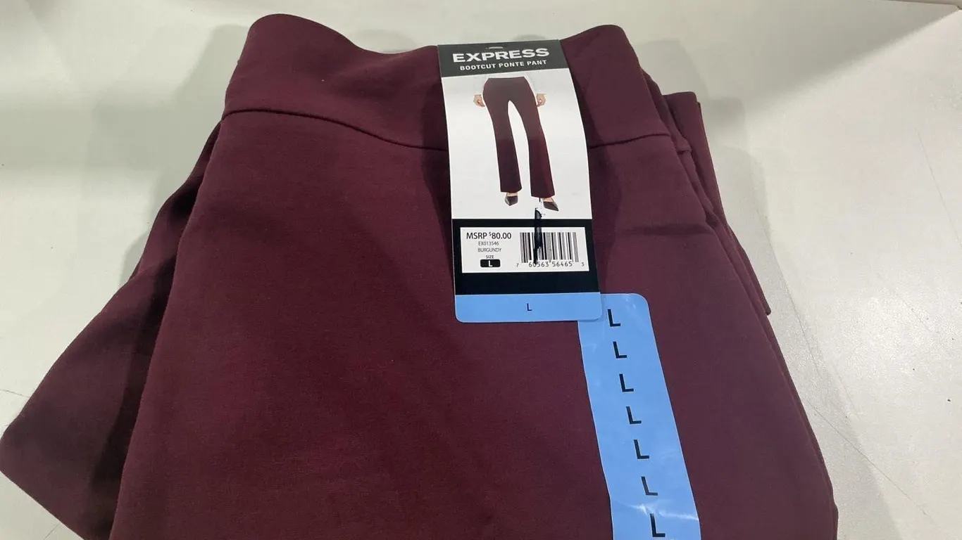 Express Bootcut Ponte Pants Burgundy Size L