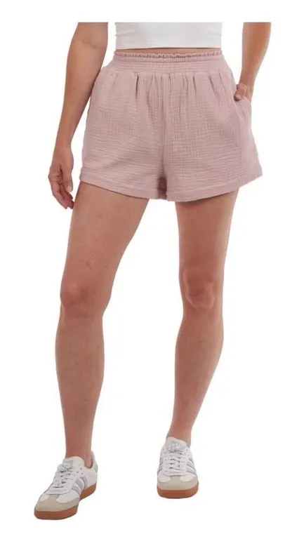 Billabong Pink Gauze Shorts Elastic Waist Medium