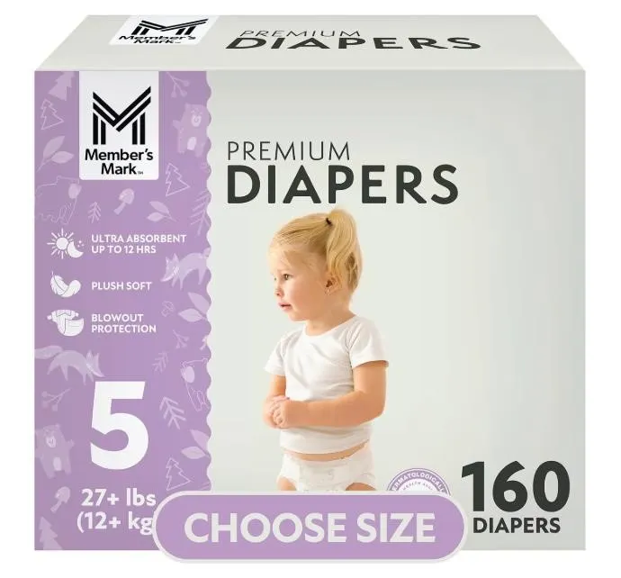 Premium Baby Diapers Size 5 160ct