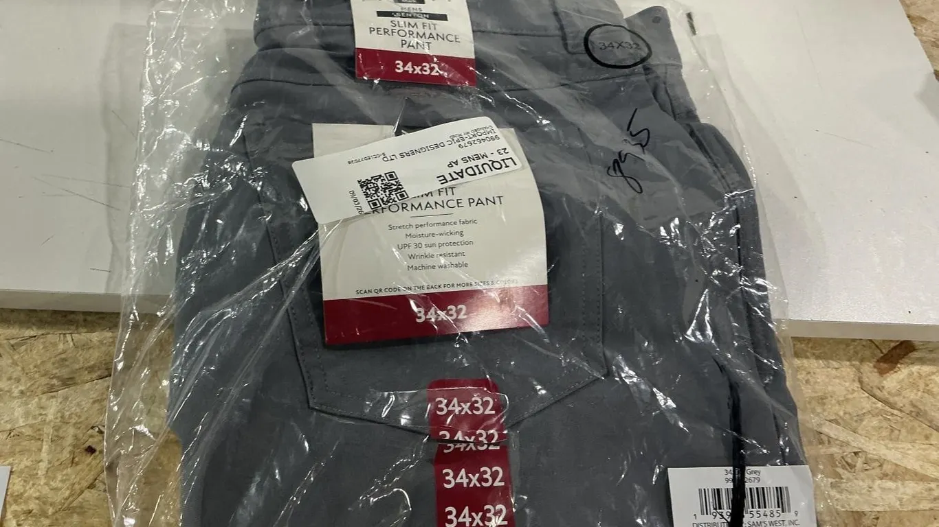 Slim Fit Performance Pants Grey 34x32