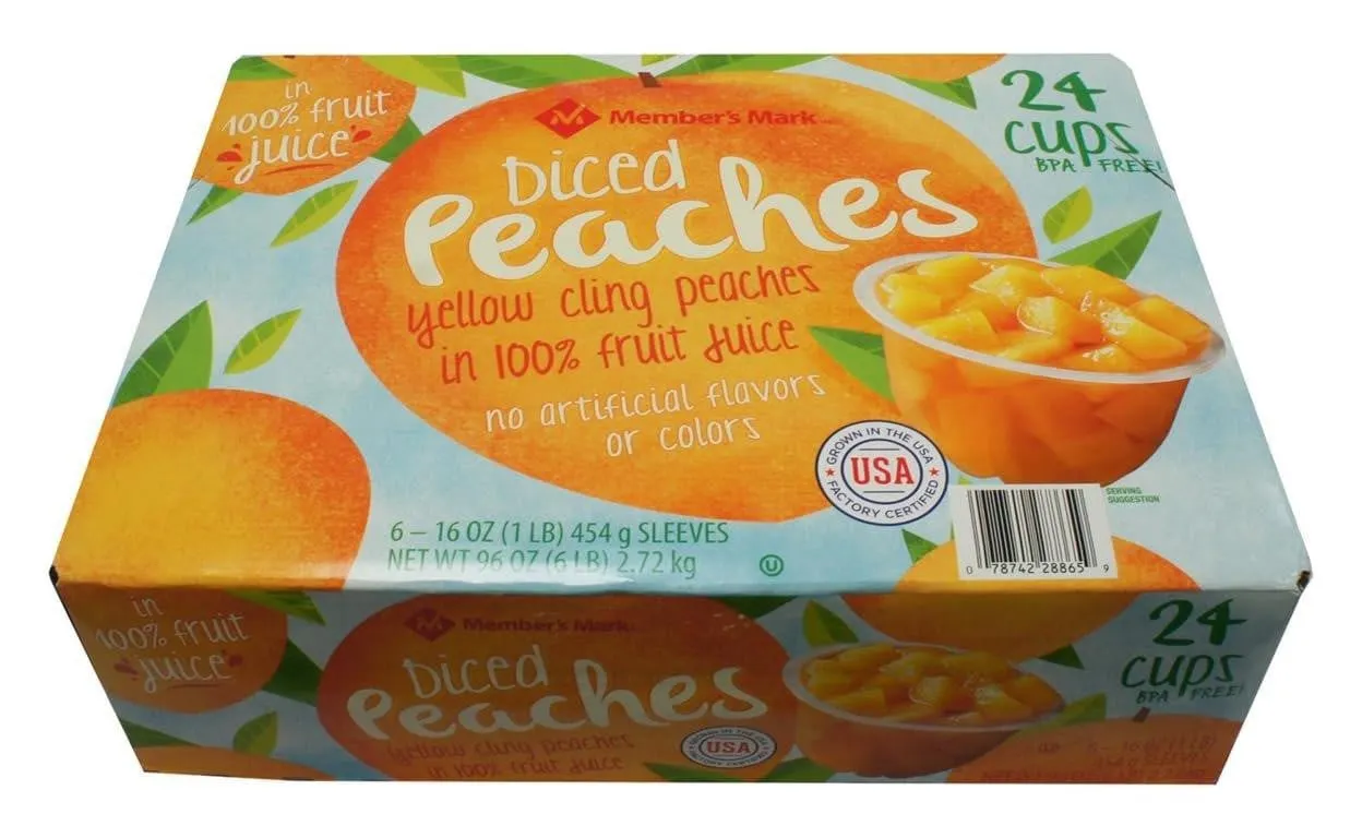 Diced Peaches In Juice 4 oz 24pk