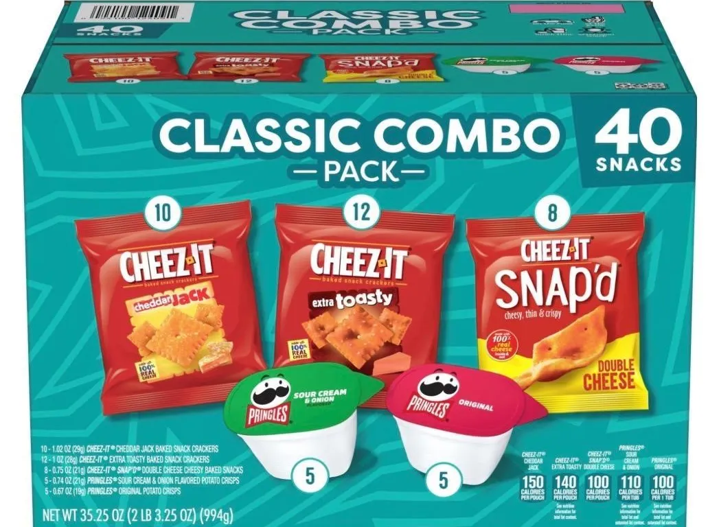 Cheez-It and Pringles Classic Combo Pack 40ct