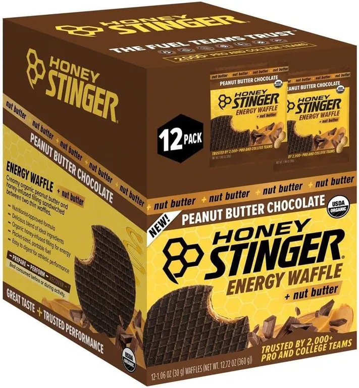 Honey Stinger Peanut Butter Chocolate Waffles 12ct