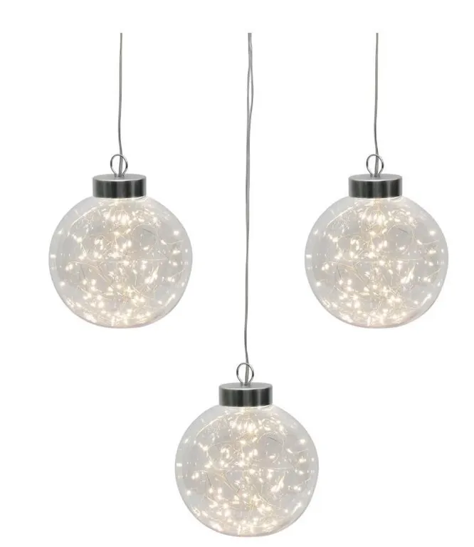 Twinkling LED Globe Lights 3pk