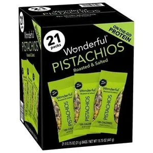 Wonderful Salted Roasted Pistachios 0.75oz 21pk