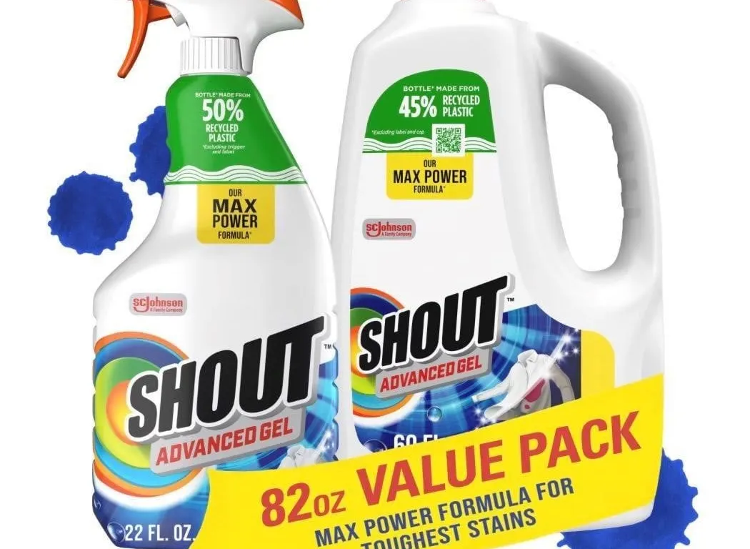 Shout Advanced Gel Stain Remover 22oz 60oz Refill