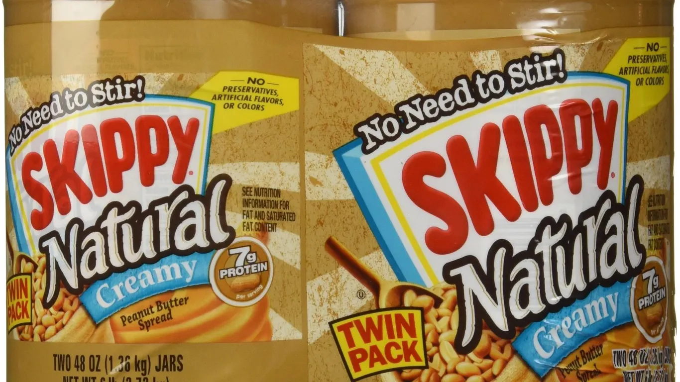 Skippy Natural Creamy Peanut Butter 48oz 2pk