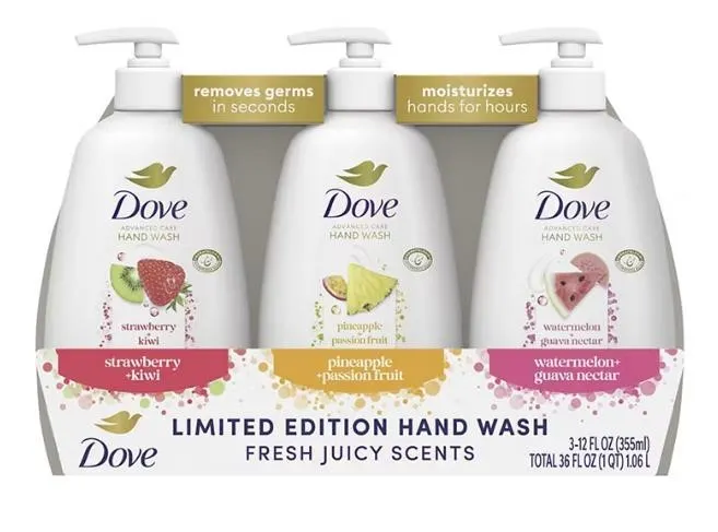 Dove Fruity Liquid Hand Wash 12oz 3pk