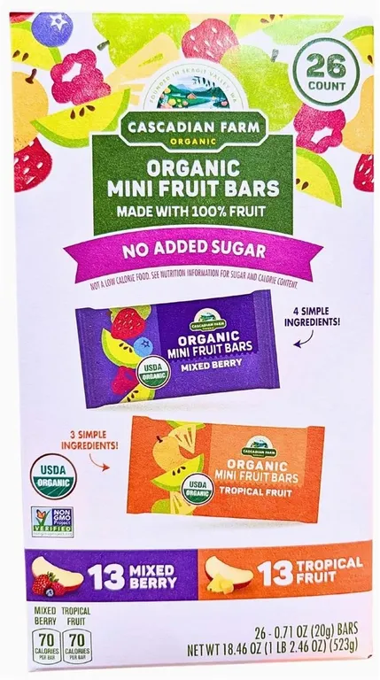 Cascadian Farm Organic Mini Fruit Bars 26ct