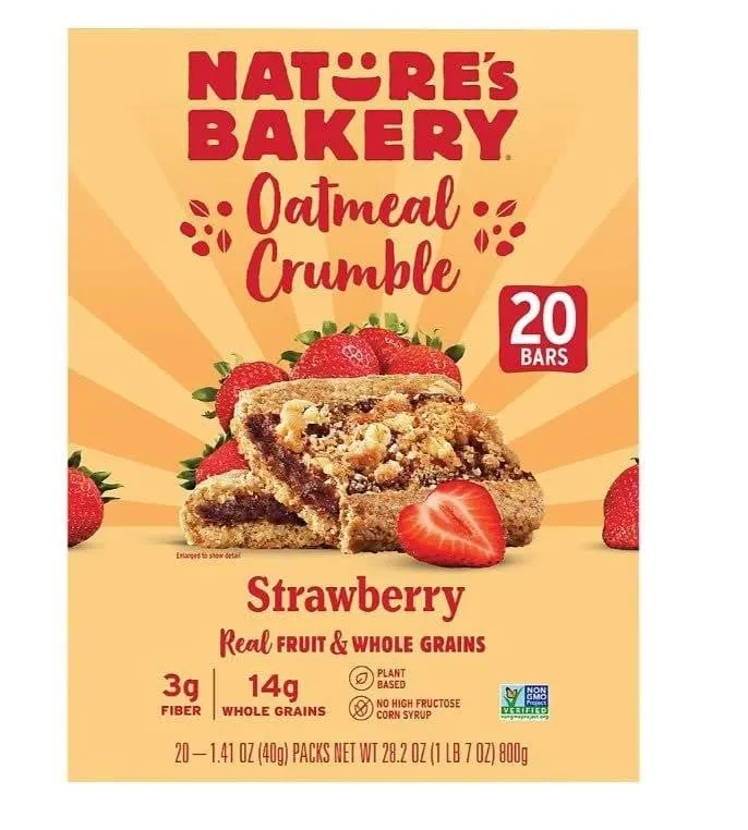 Natures Bakery Strawberry Oatmeal Crumble 20ct