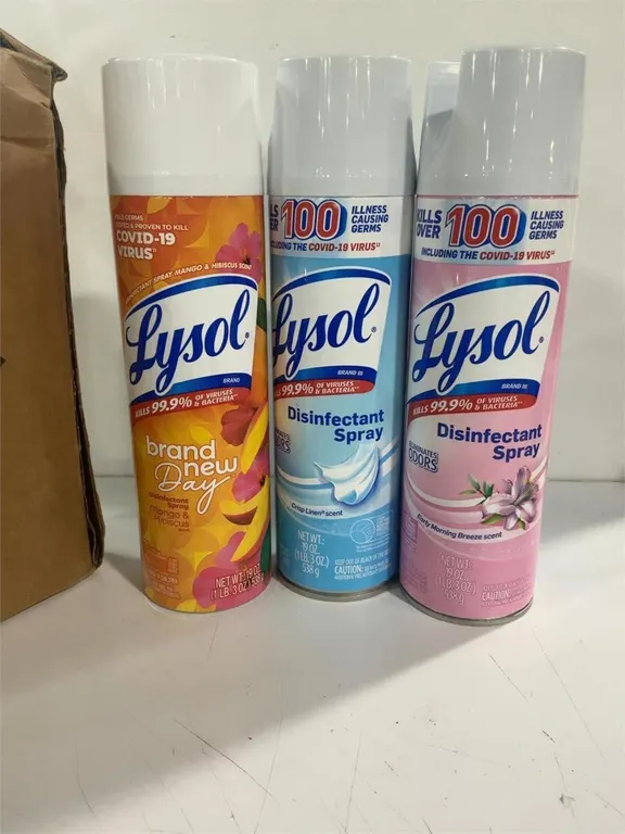 Lysol Disinfectant Spray 19oz 3pk Assorted Scents