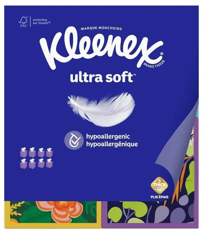 Kleenex Ultra Soft Facial Tissues 72ct 12pk