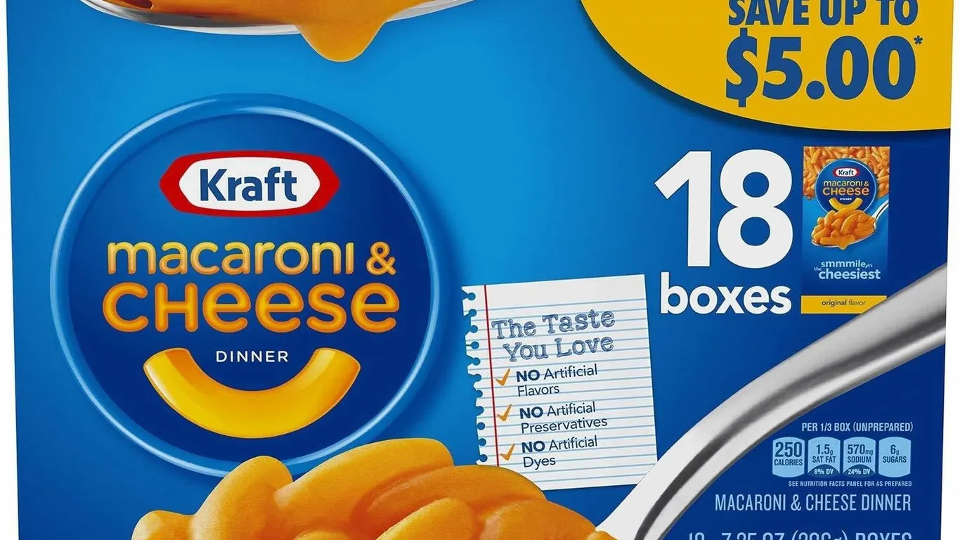 Kraft Macaroni Cheese 7.25oz 18pk