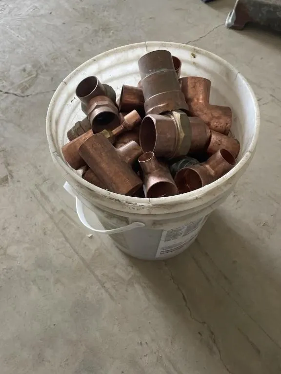 Assortment Of Large Copper Plumbing Fittings