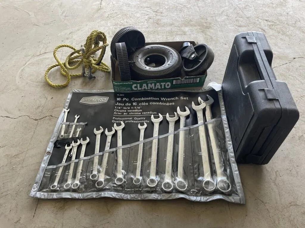 NEW Drill Bit Set, Wrench Set, Various Sm Wheels