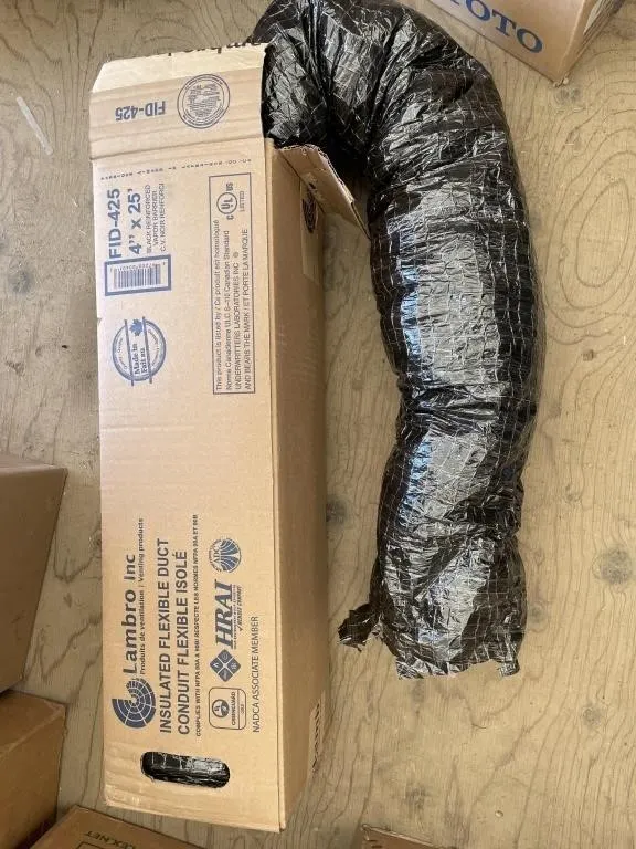 4" x 25' Black Reinforced Vapor Barrier, 7" Therma