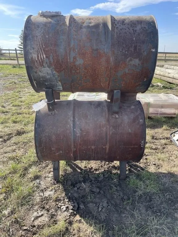 Two Barrel Wood Burning Shop Heater