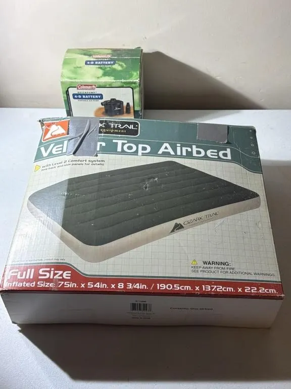 Ozark Trail Full Size Airbed, Coleman Quick Pump