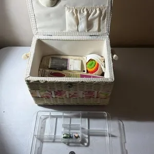 Sewing Basket with Sewing Notions- Zippers, Seam
