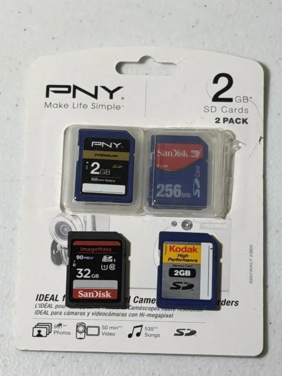 SD Cards- Scandisk, Kodak, PNY