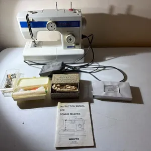 White Heavy Duty Sewing Machine with Accessories,