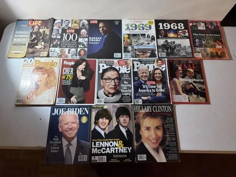 Magazines- Time, Life, People,