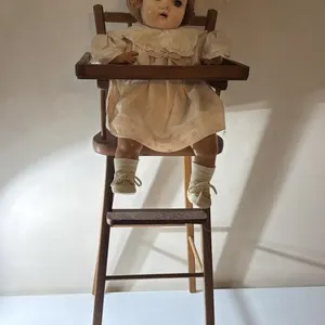 Bisque Baby Doll, Doll High Chair