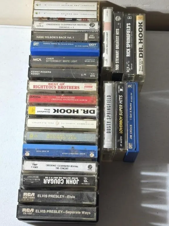 Cassettes- Elvis, Beatles,