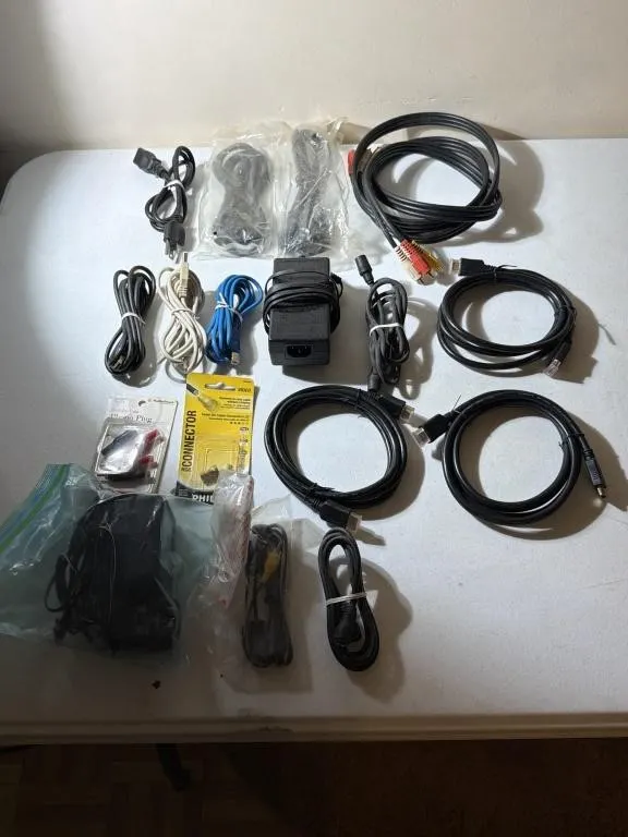 Power Cables, USB, HDMI, Coaxial,