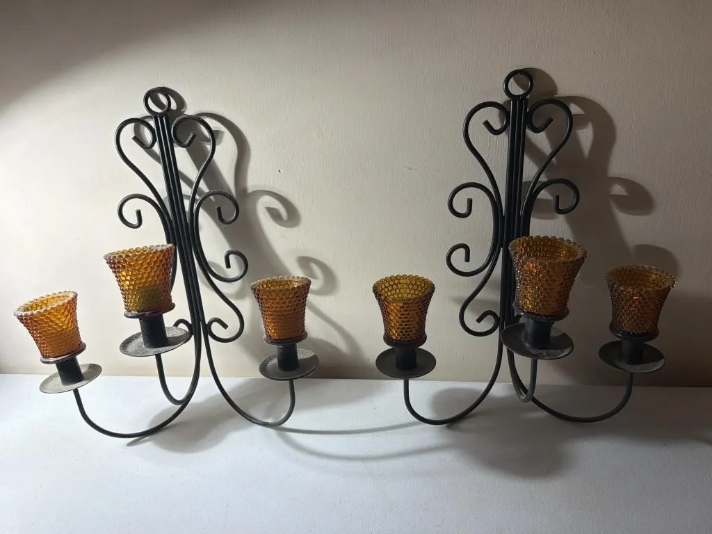 Wall sconce candle holders