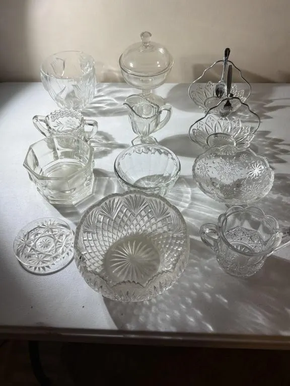 Jam Dishes, Candy Dishes, Vases, Bowls, Creamer,