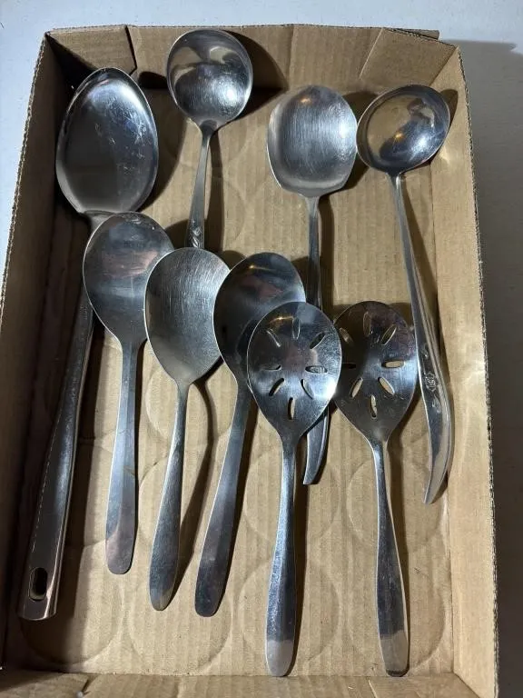 Large Kitchen Stainless Steel Spoons, Slotted