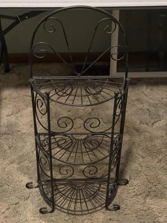 3 Shelf Foldable Iron Shelf 13x6.5x31