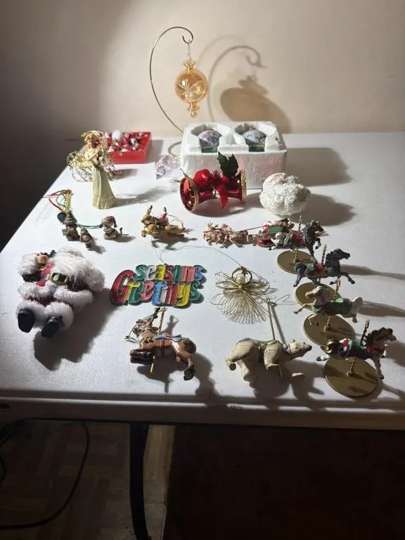 Christmas Ornaments, Santa Clause, Reindeer,