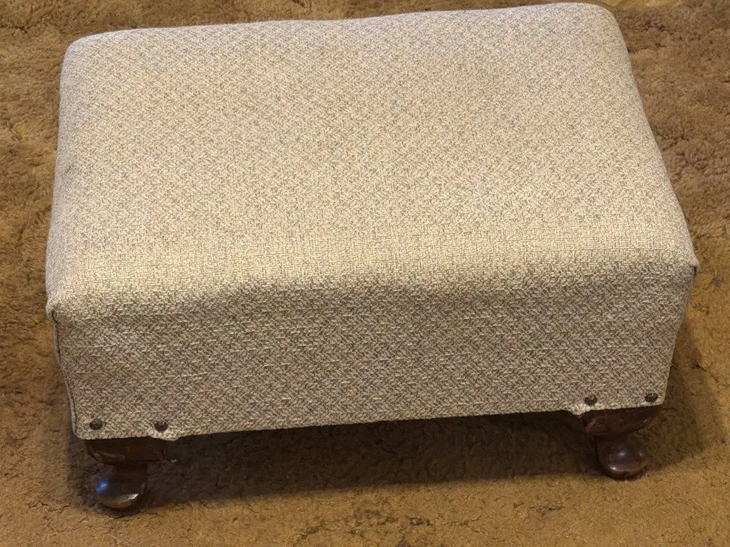 Wood Padded Foot Stool Heavy 20x15x11