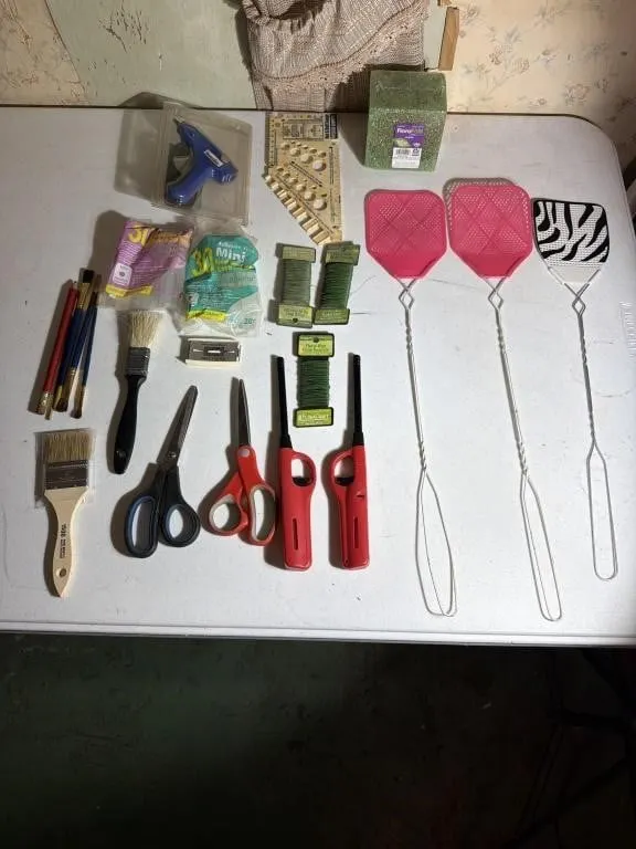 Flora-Foam & Wire, Fly Swatters, Lighters, Glue