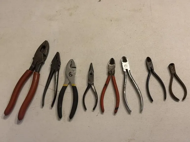 Pliers- Lineman, Needle Nose, Side Cuts, Snips