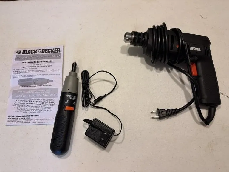 Black & Decker Electric Drill & Cordless