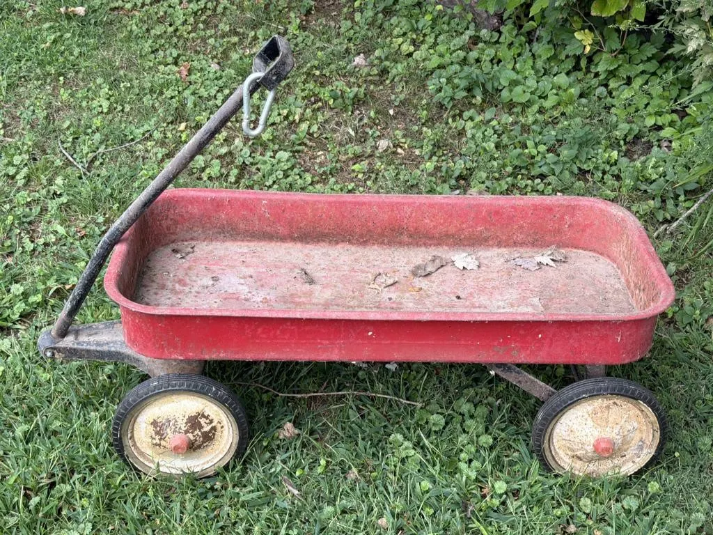 Red Metal Wagon