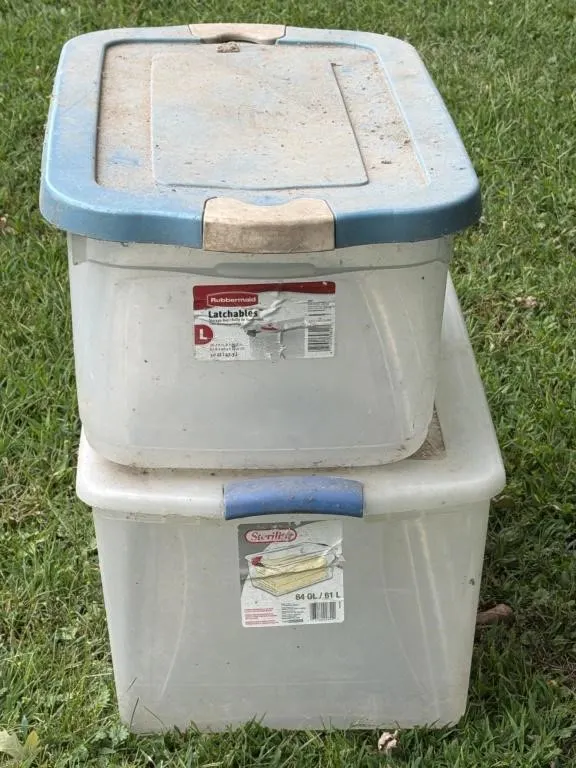 Storage Totes - Rubbermaid 50 Qt, Sterilite 64 Qt