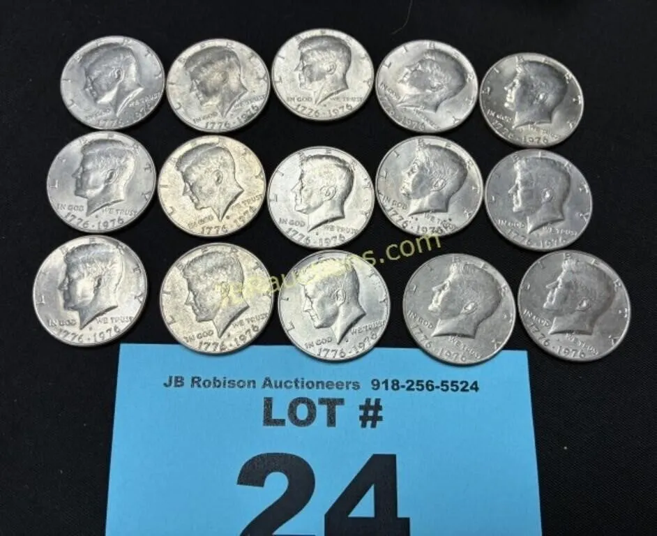 KENNEDY BICENTENNIAL HALF DOLLARS (15) SELLS ALL