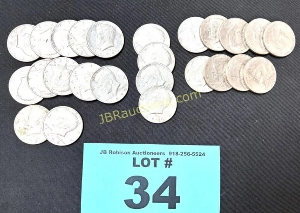 (25) ASST 1972/73/74 KENNDY HALF DOLLARS ALL FOR 1